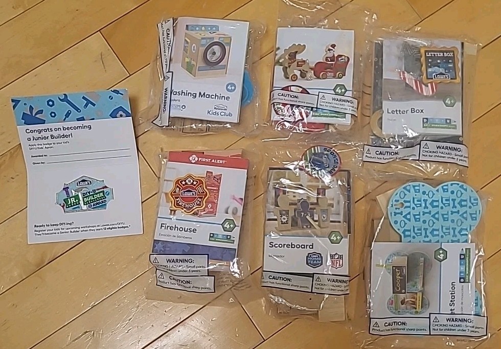 Lowe's DIY Builder Bundle  AUG 2025 - JAN 2026 - 6 Kits & Jr. Builder Patch!