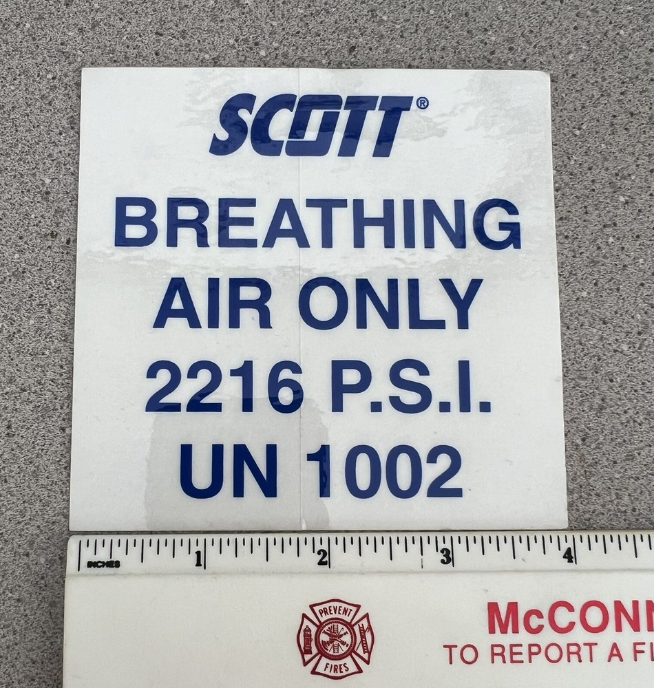 Scott SCBA Replacement Decal