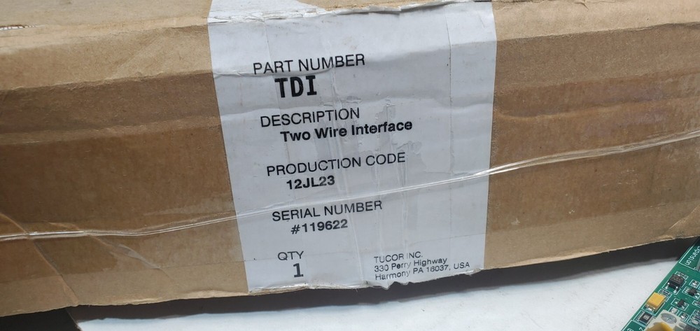 TDI TUCOR Irrigation Controller Panel 258-121-0001-C Decoder Interface 12JL23