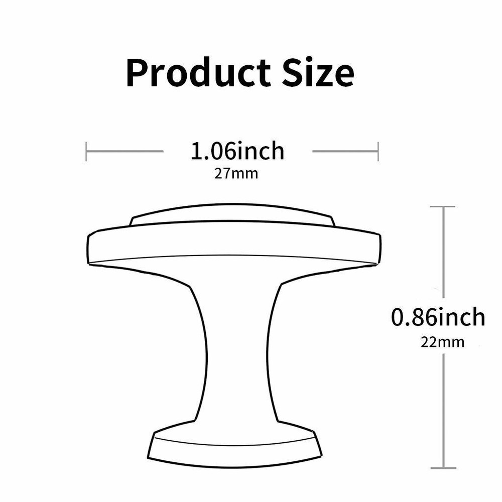 20Pcs Stainless Steel Round Kitchen Cabinet Door Handles Drawer Pulls Knobs