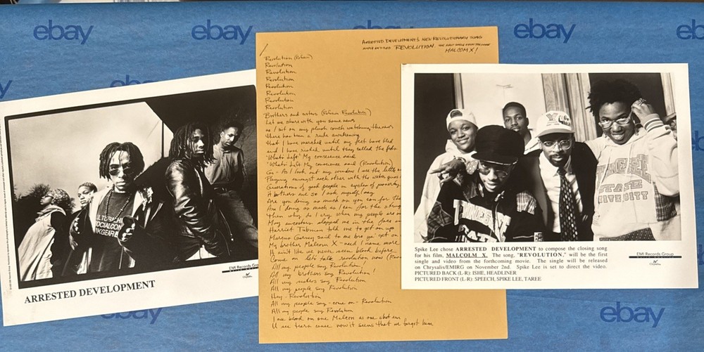 ARRESTED DEVELOPMENT + SPIKE LEE 1992 MALCOLM X Media Press Kit + 2 PHOTOS EMI