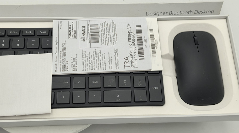 Microsoft Designer Bluetooth Desktop Keyboard & Mouse Model:1678/1679 Open Box