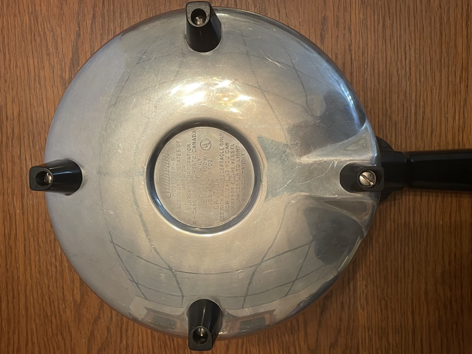 Vintage Sunbeam SP-5 Controlled Heat Saucepan 5-Qt w/ Lid & Manual Tested Works