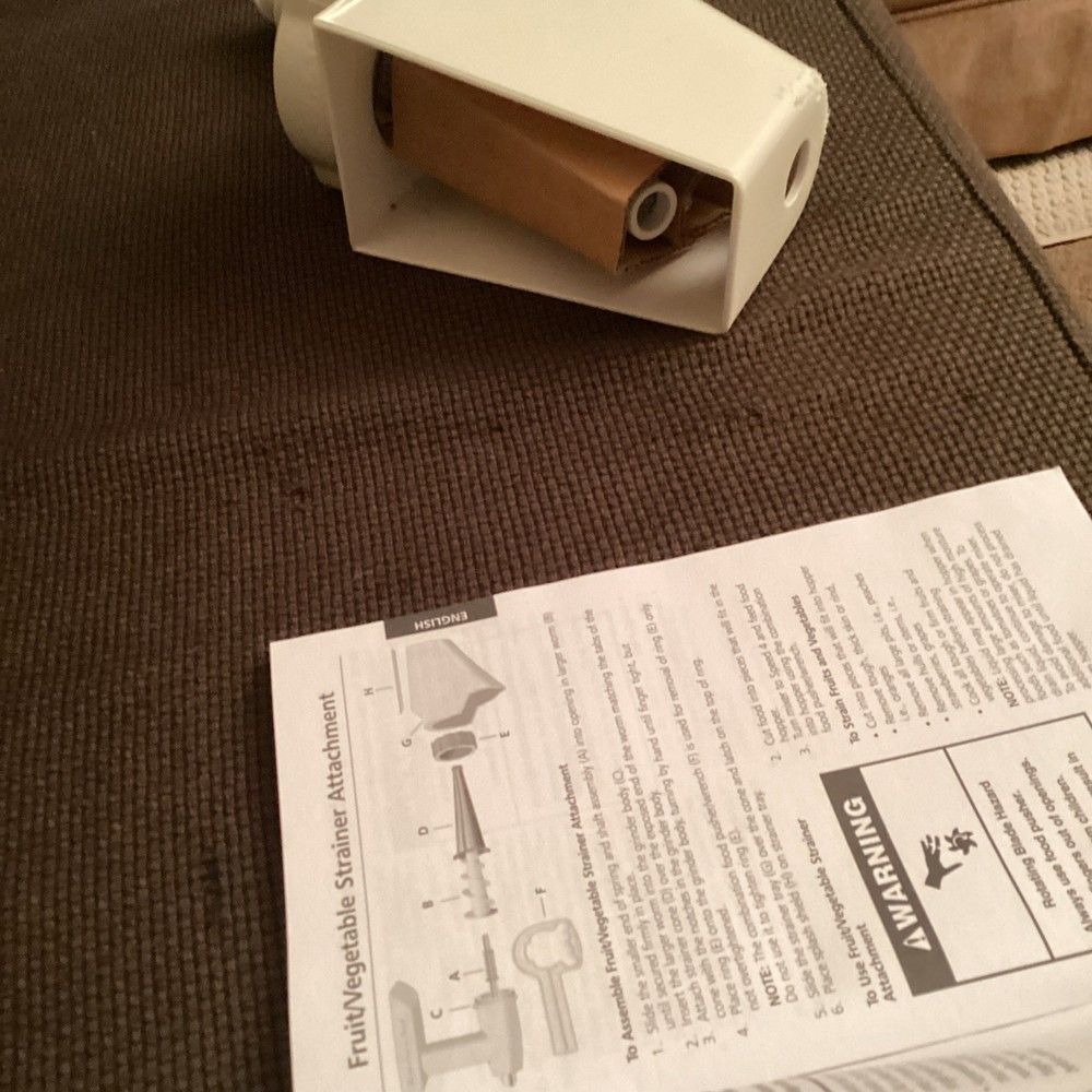 KitchenAid Fruit Vegetable Strainer Stand Mixer Attachment