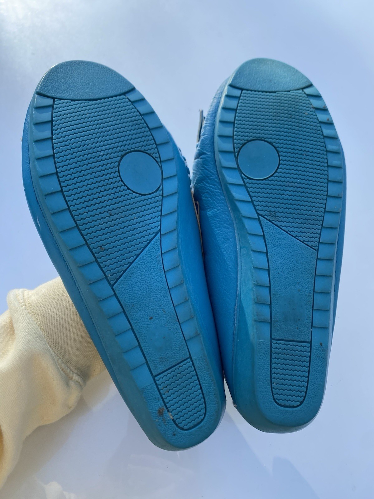 Vintage Turquoise Beaded Moccasins Native American Women’s 10