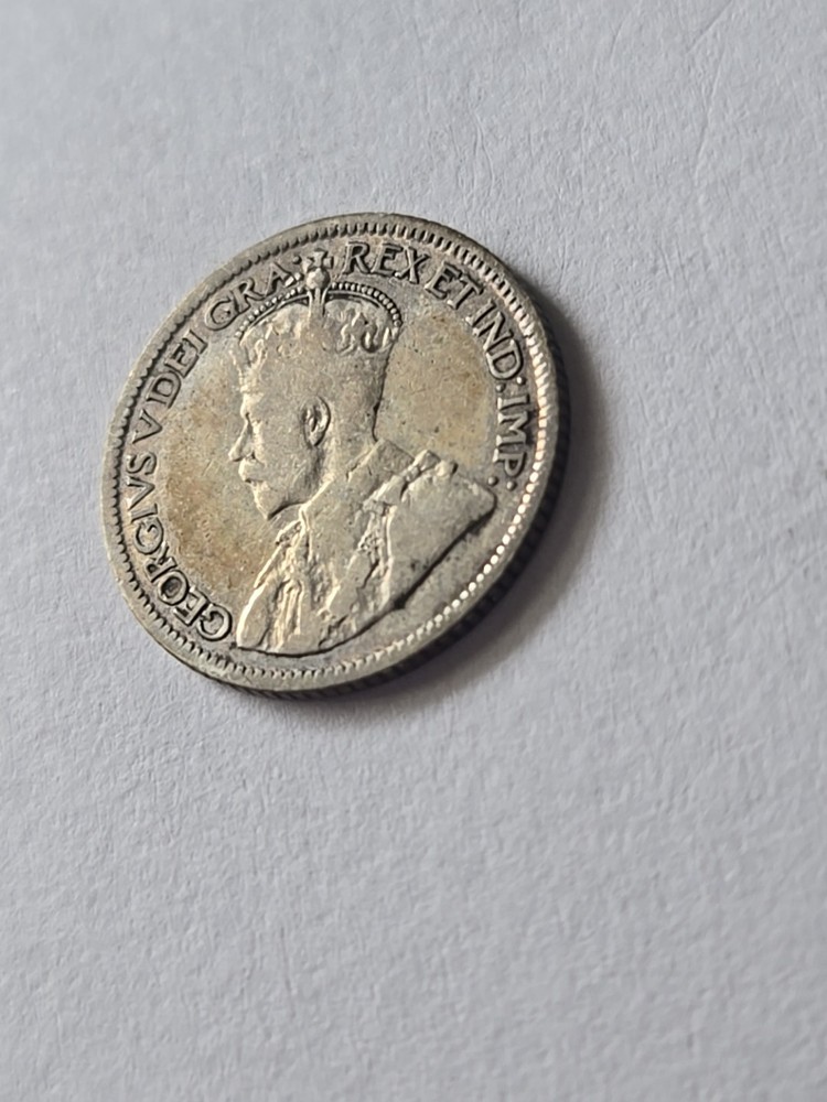 1921 Canada Silver 10 Cent F Fine Condition #902