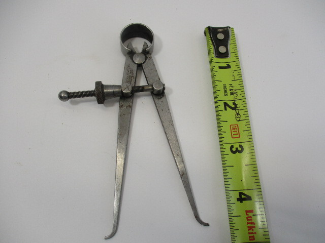 LUFKIN ID Inside Groove Caliper Classic Style Opens 4-1/2" Smooth Movement VG