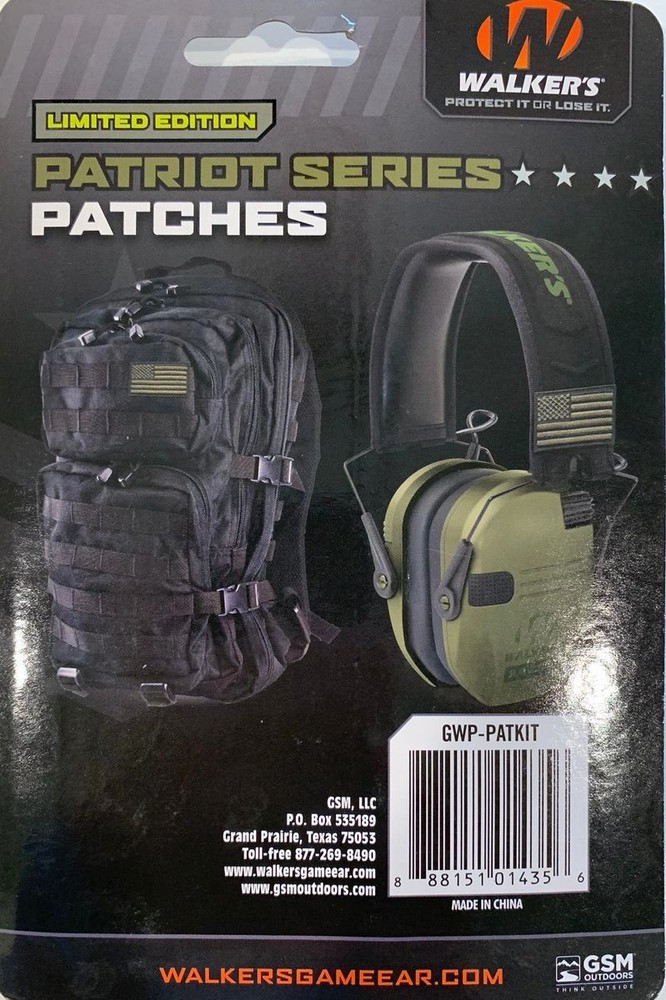 Walker's PATRIOT PATCH KIT - 4 ASSORTED PATCHES (MOAONA ABE VERSION)