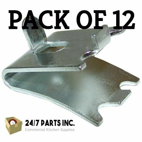 Pack Of 12 Zinc Plated Commercial Refrigerator or Freezer Shelf Support Clip