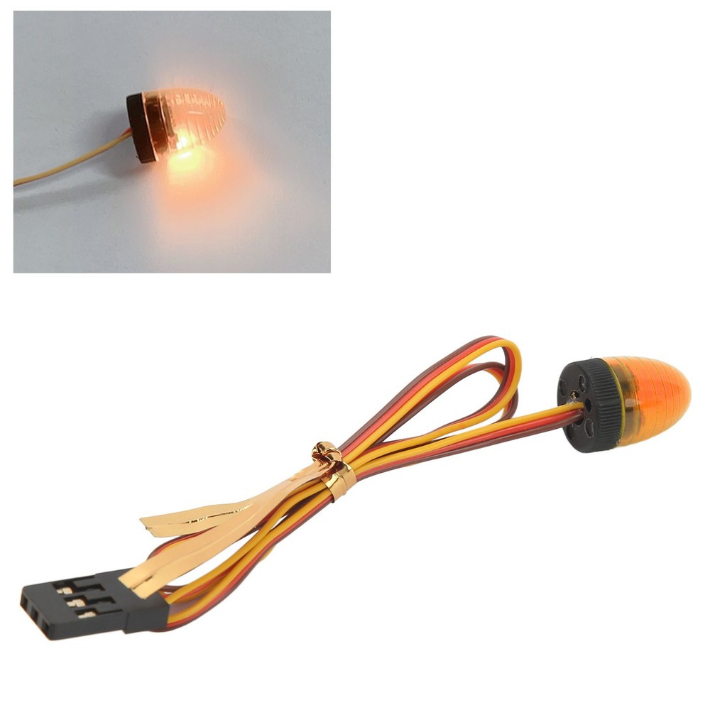 Yellow RC Car Alarming Light 5 Light Modes High Simulation Round Compact