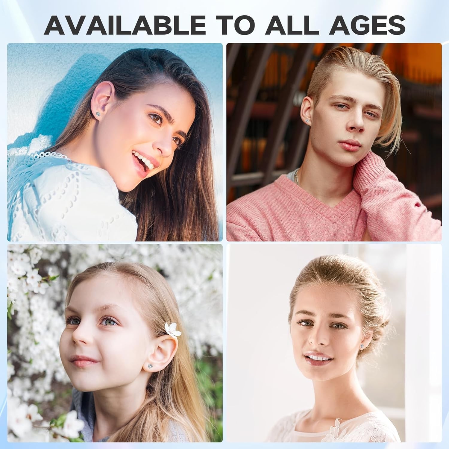 4pcs Ear Piercing Kit, Self Ear Piercing Gun, Easy And Safe Ear Piercing Gun Kit