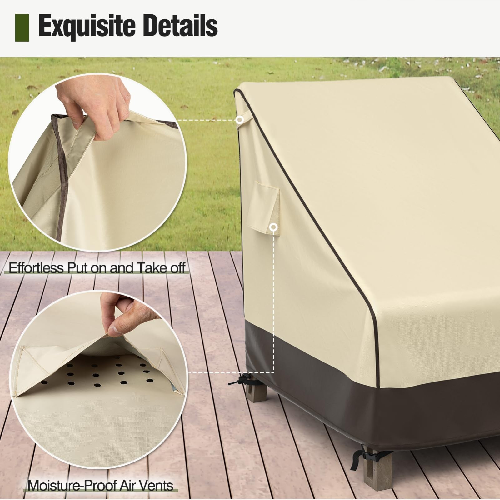 Patio Sofa Cover Heavy Duty Outdoor Furniture Chair Protector 33\"x40\"x35\" NEW