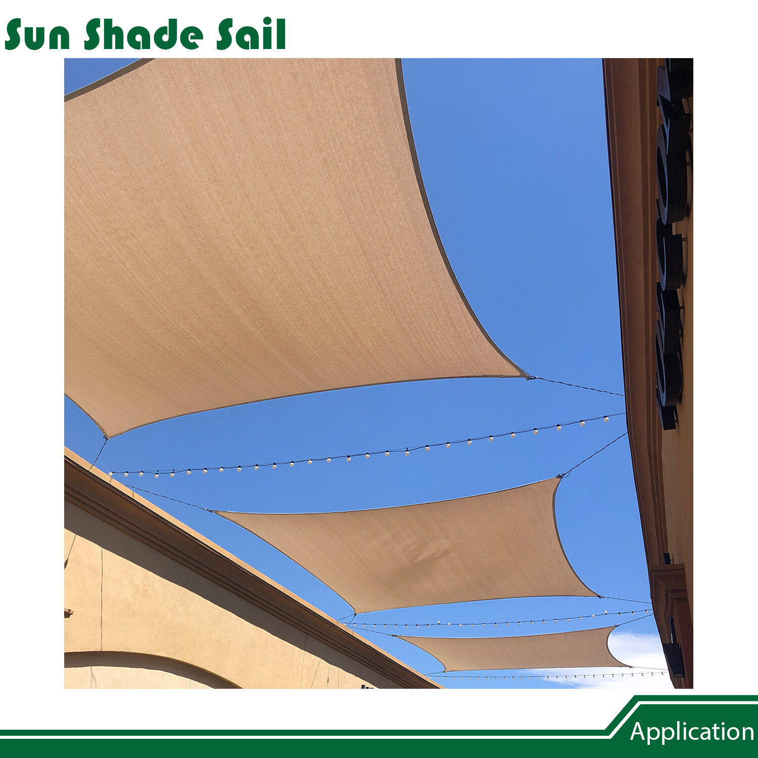 Rectangle Sun Shade Sail Canopy Shelter Shade Mesh Cover Patio Yard Pool Outdoor