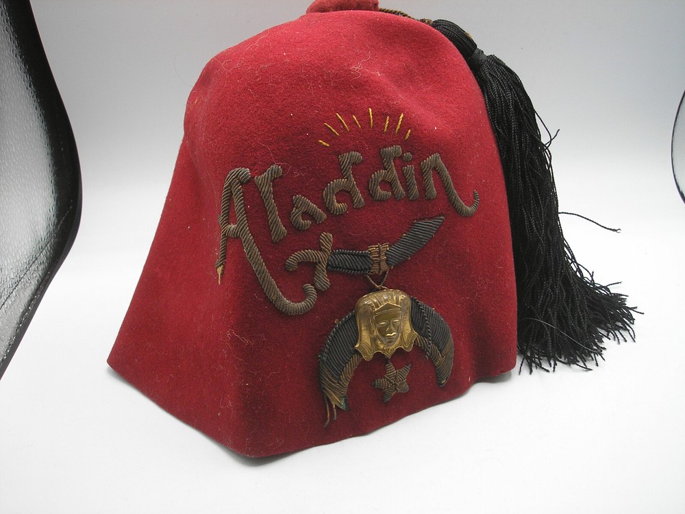 Vintage Masonic Aladdin Fez