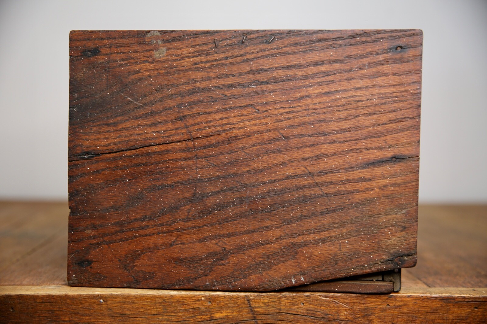 Vintage apothecary wood Cabinet antique counter flap door safe lock no key oak