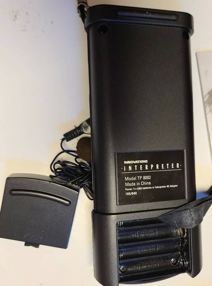 INNOVATIONS Electronic Hand Held INTERPRETER Complete With Case Manual Box CIB