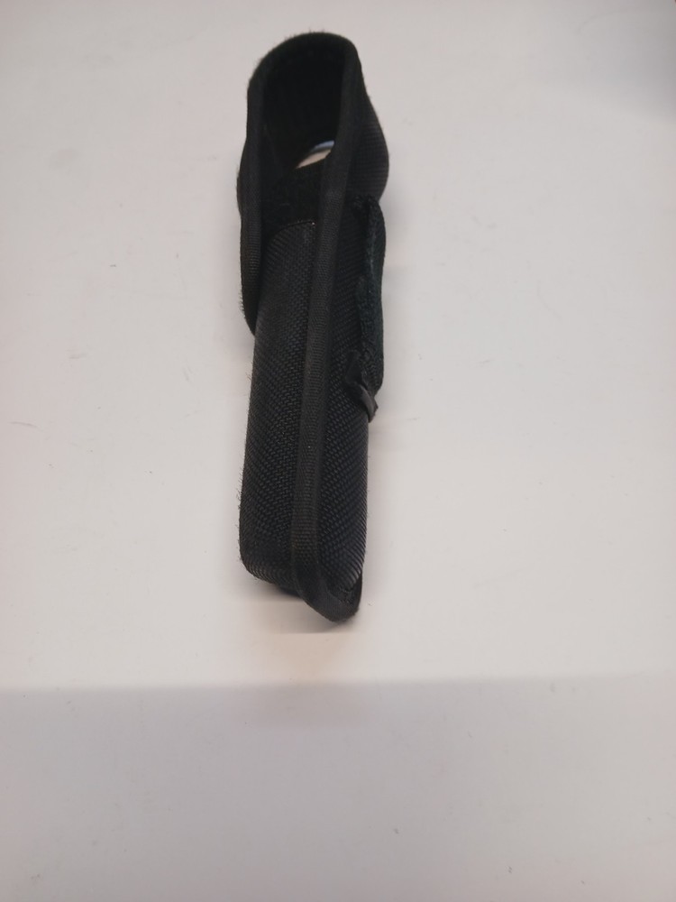 BIANCHI BLACK FLASHLIGHT HOLDER WITH BELT LOOP.