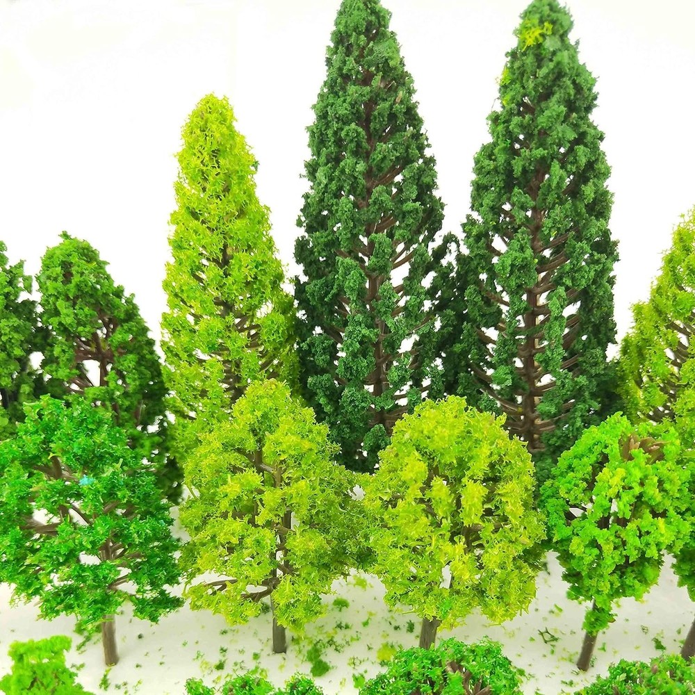 32 or 60 Pc Model Trees 1.36-6 inch Mixed Model Tree Train Scenery Architecture