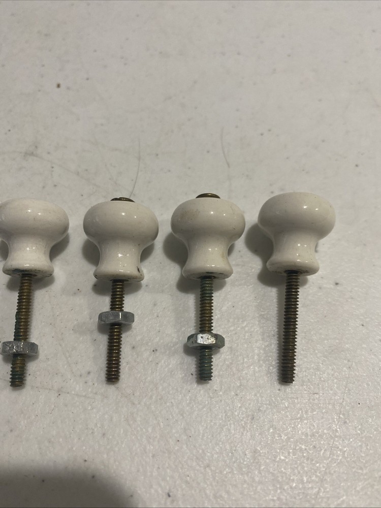 X6 Salvage Vintage Porcelain Shutter Cabinet Pull Knobs W/ Hardware