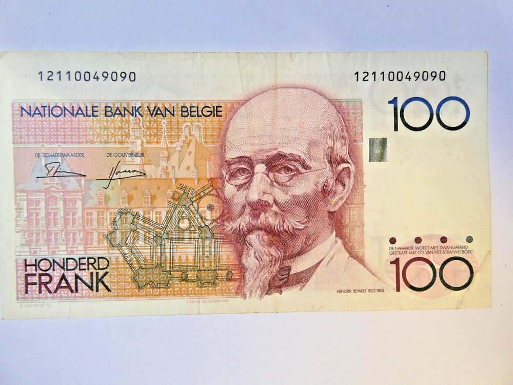 Belgium 100 Fr. banknote,Km#142