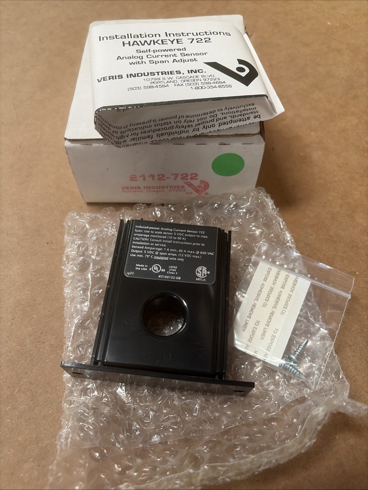 Veris E112-722 H722 Hawkeye 722 Current Sensor NEW