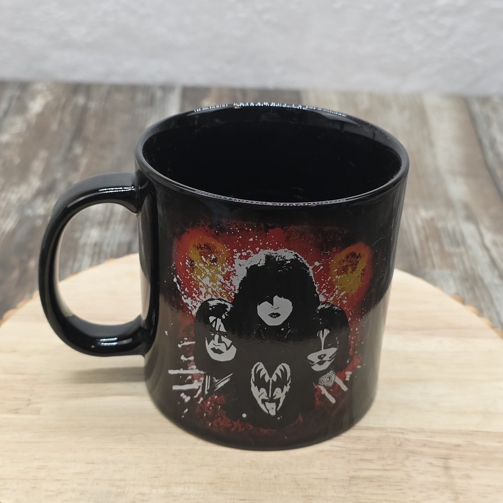 2013 Kiss Catalog Lta. Graphic Black Coffee Mug -2 Sided
