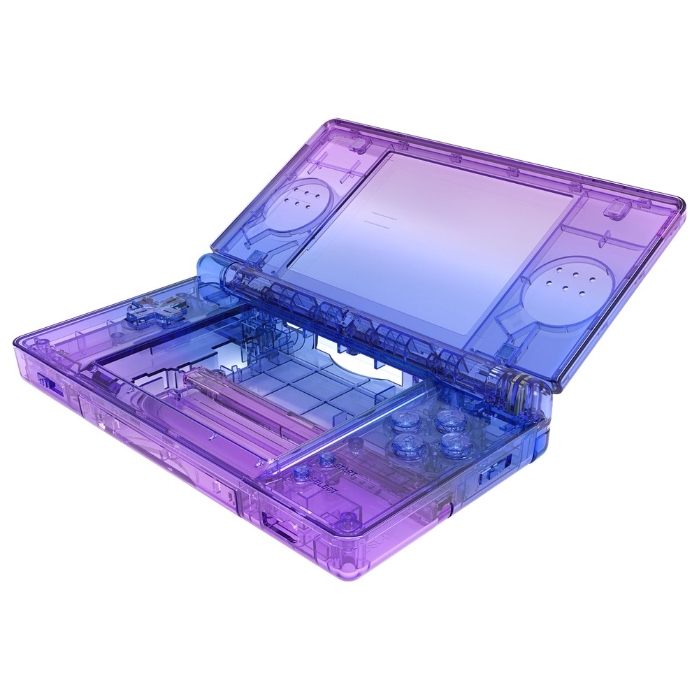 Gradient Translucent Bluebell Replacement Full Housing Shell for Nintendo DS Lit