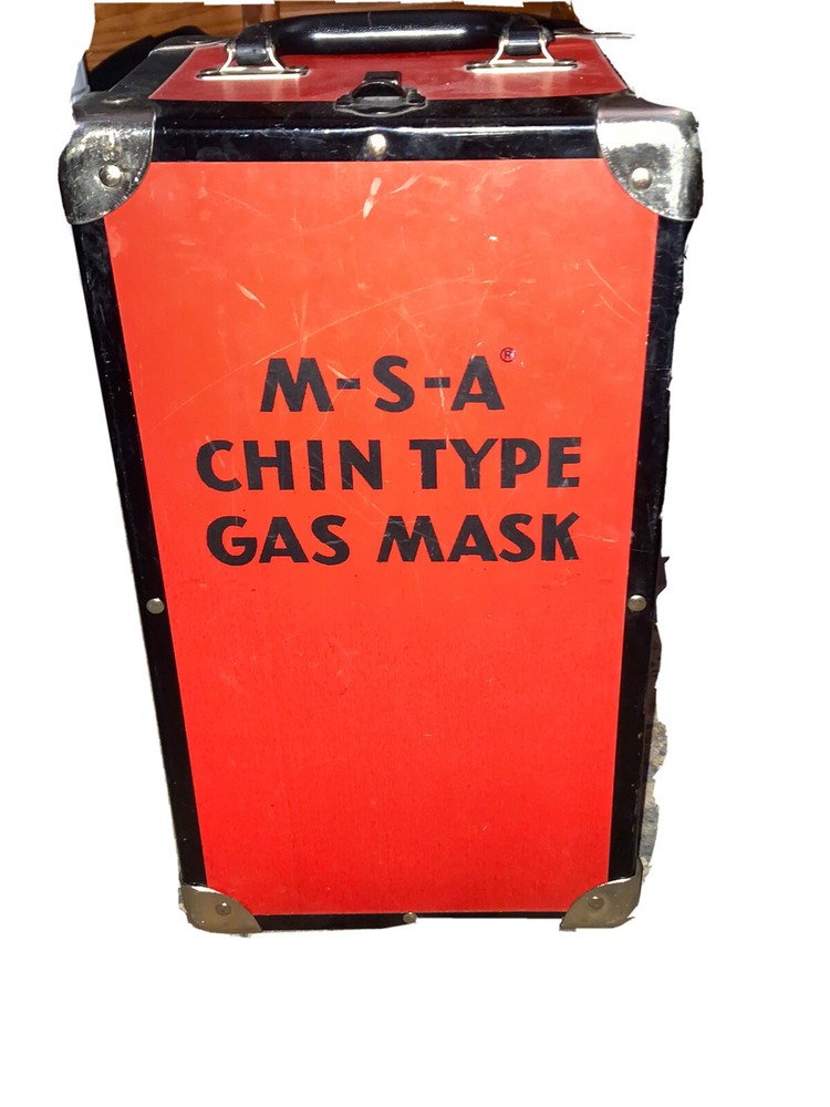 msa gas mask crate