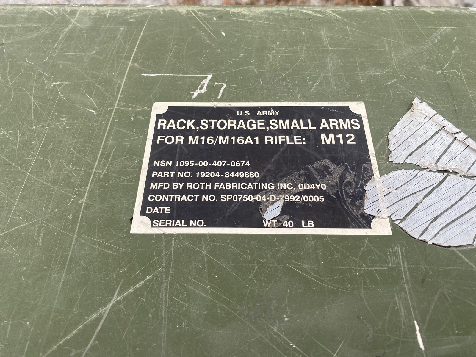 Military SMALL ARMS 10 RIFLE GUN RACK STORAGE Lockable Gun Army M12, Can Ship