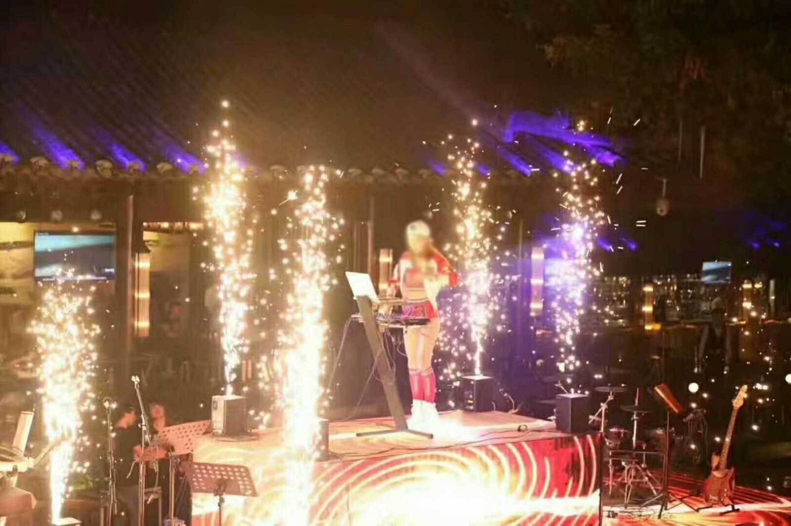 6Bags Cold Spark Machine Ti Powder 200g Bag 3-5M Range Stage EffectOutdoor 1.2kg