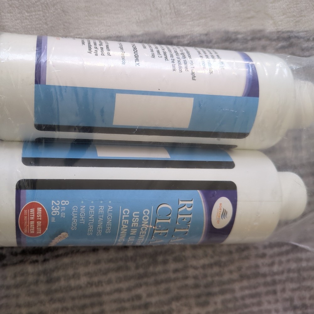 Ultrasonic Retainer Cleaner Solution Concentrate - Ultrasonic Denture. 2 pack