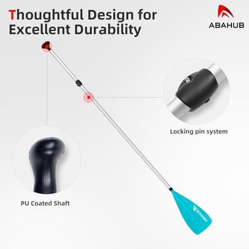 Kids SUP Paddle - 3 Piece Adjustable Stand Up Paddle Board Paddles 55" - Teal