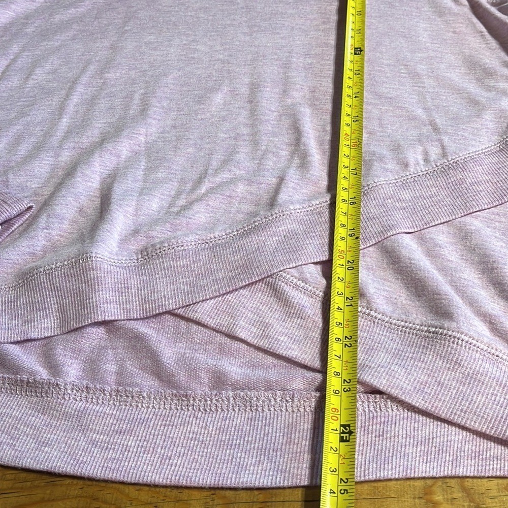 Active Life Budding Lilac Heather Crossover Tulip Hem Sweatshirt Small SM