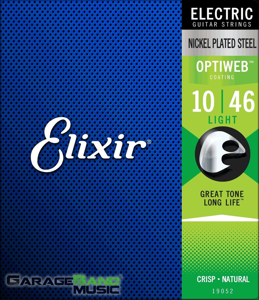 Elixir 19052 OPTIWEB Coated Electric Guitar Strings - Light - 10-46