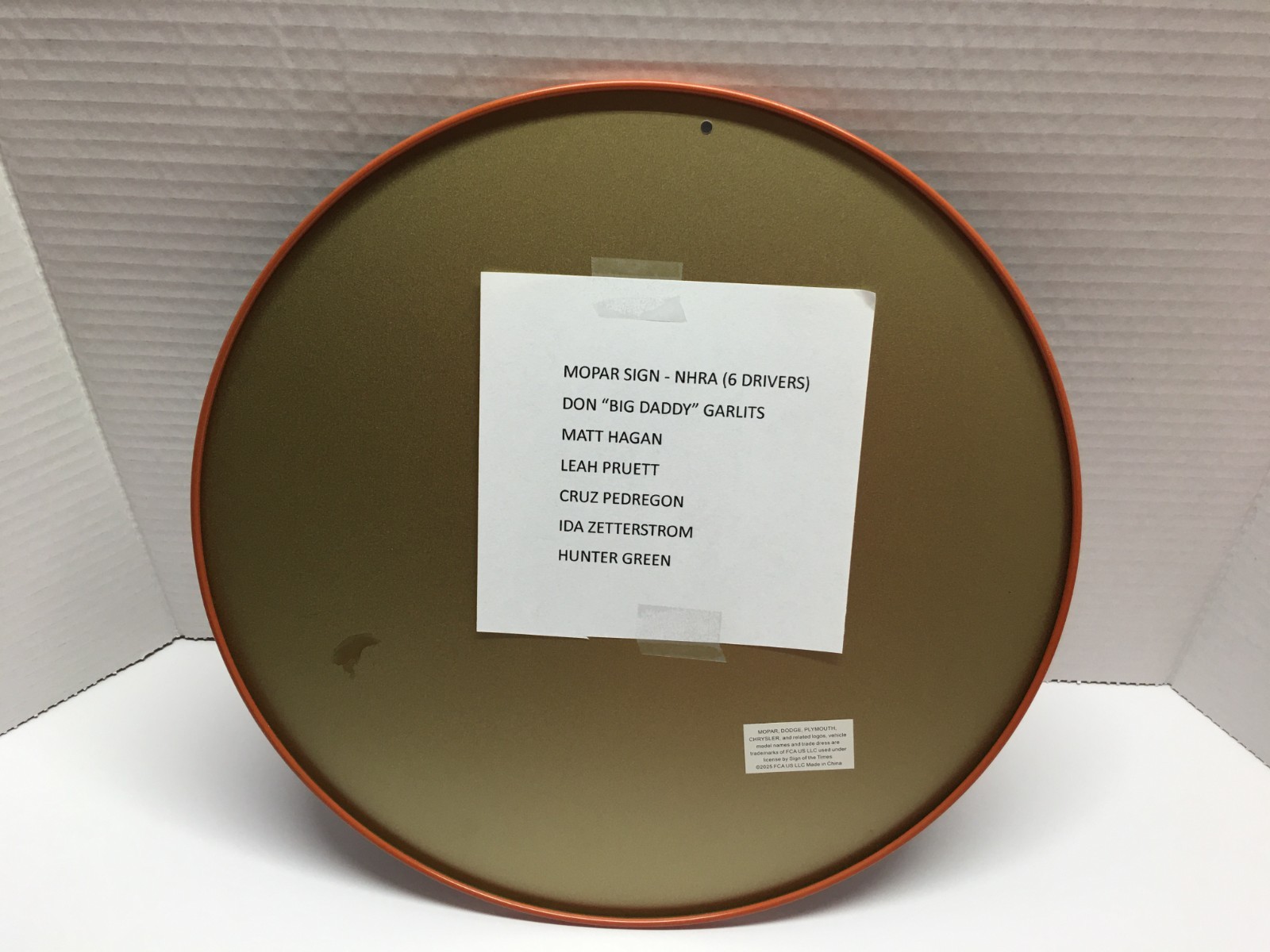 DON GARLITS & 5 NHRA DRIVERS AUTOGRAPHED MOPAR HEMI GARAGE METAL SIGN