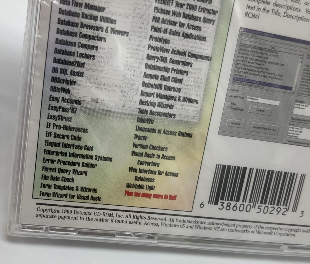 Microsoft Access Developer 99 Source Code And Utilities New Sealed