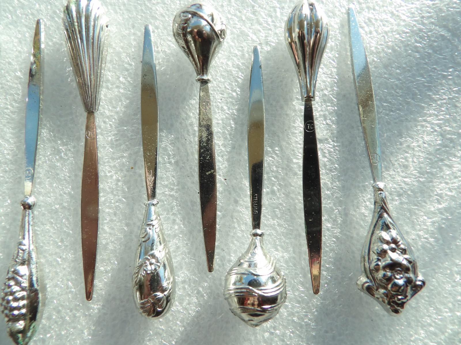 Vintage set of 12 TOW Sterling Creations Sterling Silver picks