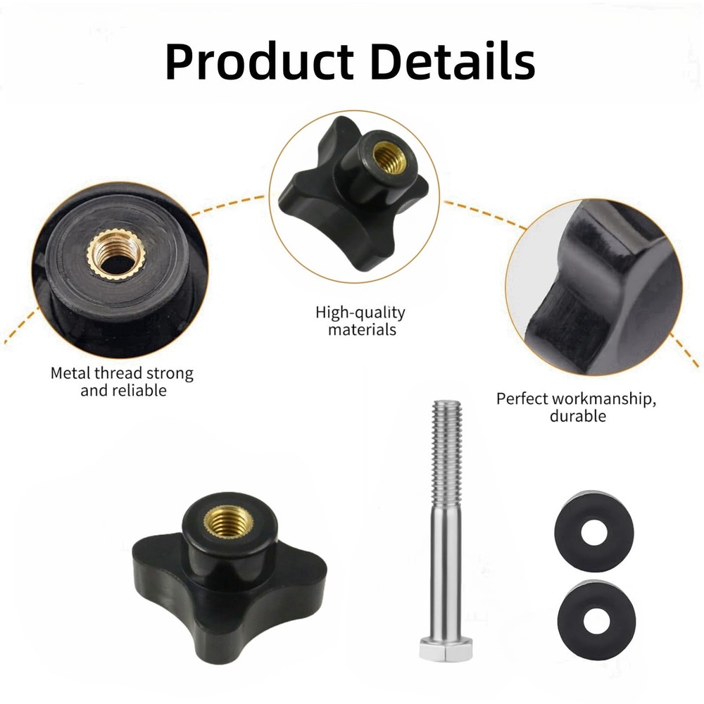 SZHSYJY 2 Set Rollator Walker Replacement knobs,Universal,Replacement Black