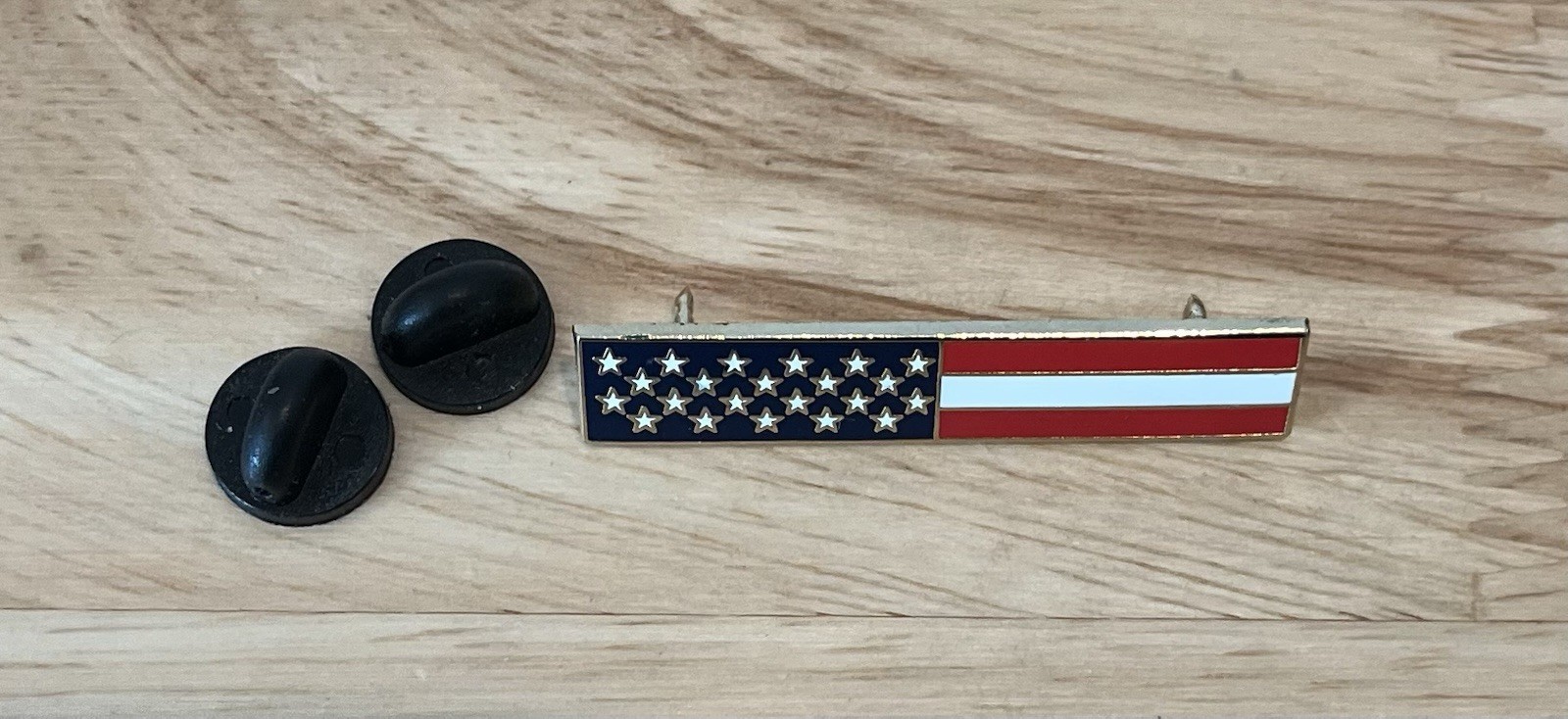 U.S. Flag Service Bar Lapel Pin NEW High Quality Hard Enamel