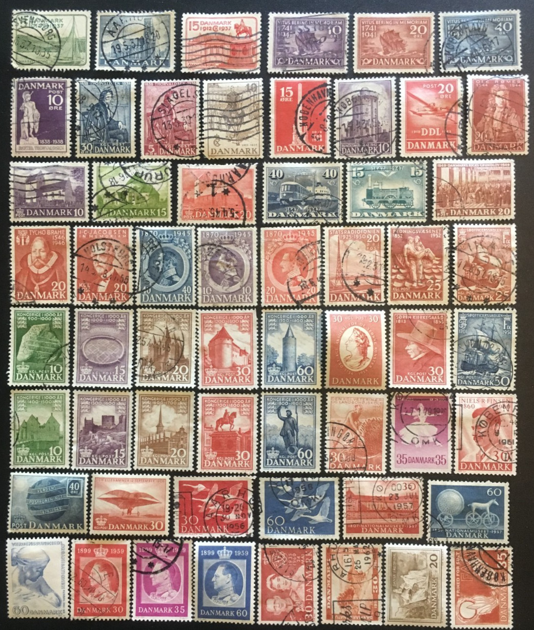 DENMARK COLLECTION OF OLD STAMPS 2 PICS LOT 9