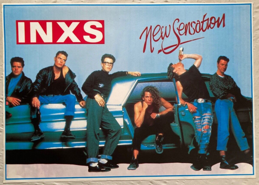 INXS 1987 Poster New Sensation Kick British Commercial