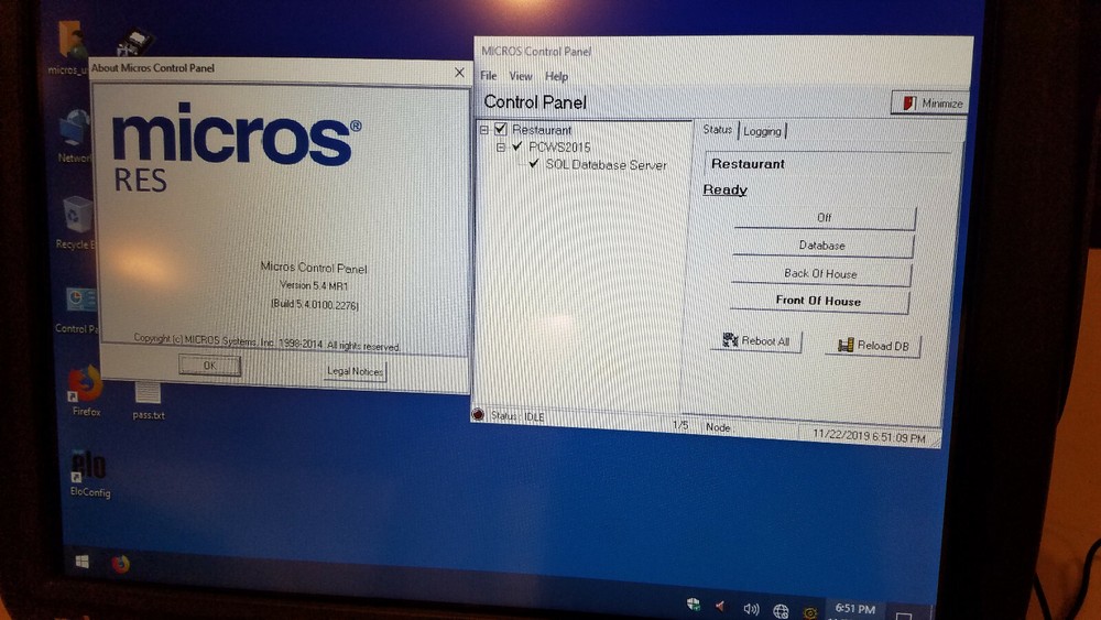 Micros PCWS2015 Windows 10 Server Workstation RES 3700 5.4