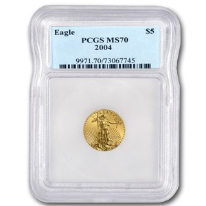2004 1/10 oz American Gold Eagle MS-70 PCGS
