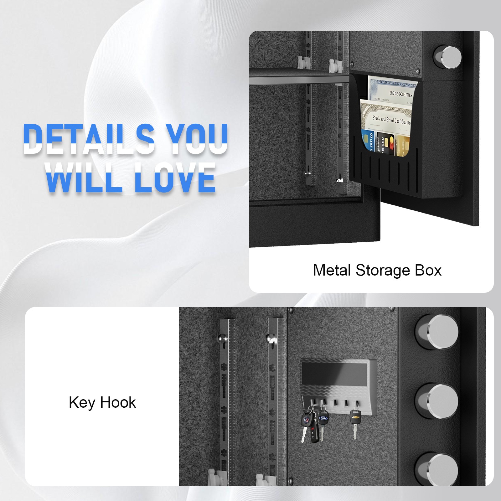 6.0 Cub Digital Extra Large Safe with Slide Drawer for Jewelry Cash Pistol