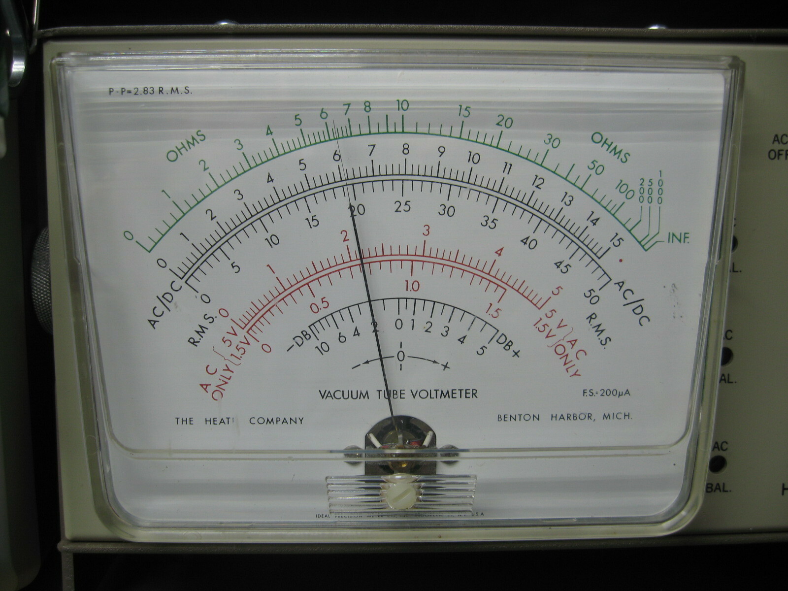 VTVM RF Probe - Low Voltage - B&K/Eico/Knight/RCA/Paco Meters & More
