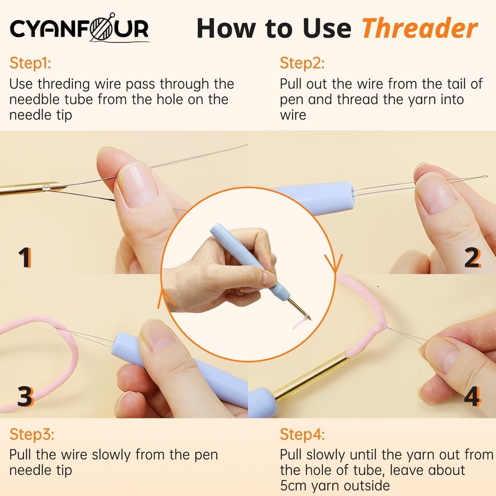 Punch Needle Kits for Beginner, DIY Punch Needle Kit Adults Beginner Include ...