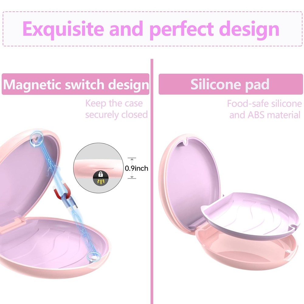 Retainer Case, Slim Aligner Cases for Invisalign, Mouthguard Case with Remova...