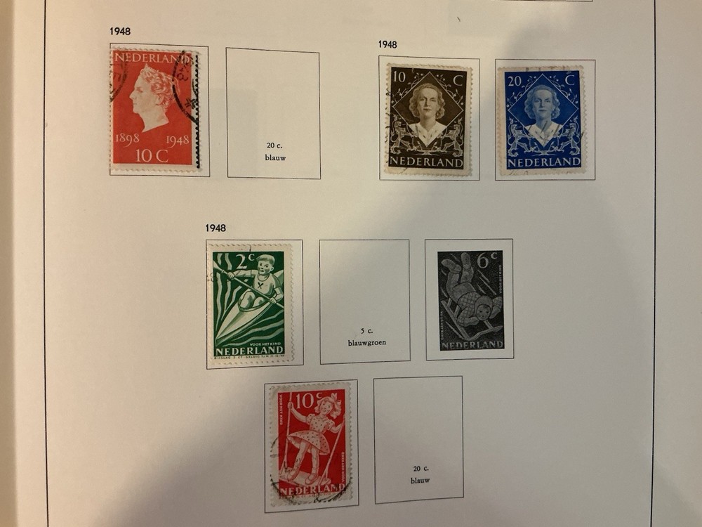 Vintage Stamp Album From Netherland, From The Year 1869, With Over 200 Stamps