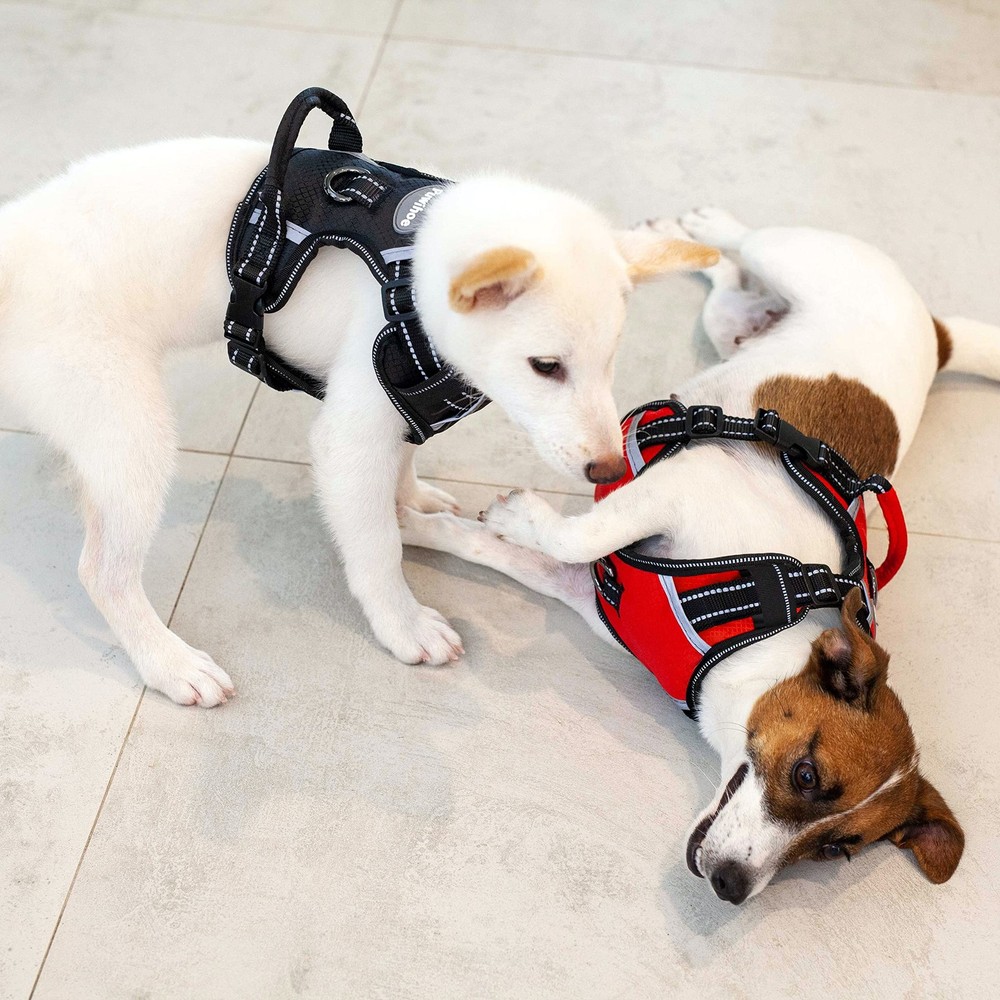 No Pull Dog Harness, Reflective Walking Dog Harness with Easy Control Handle ...