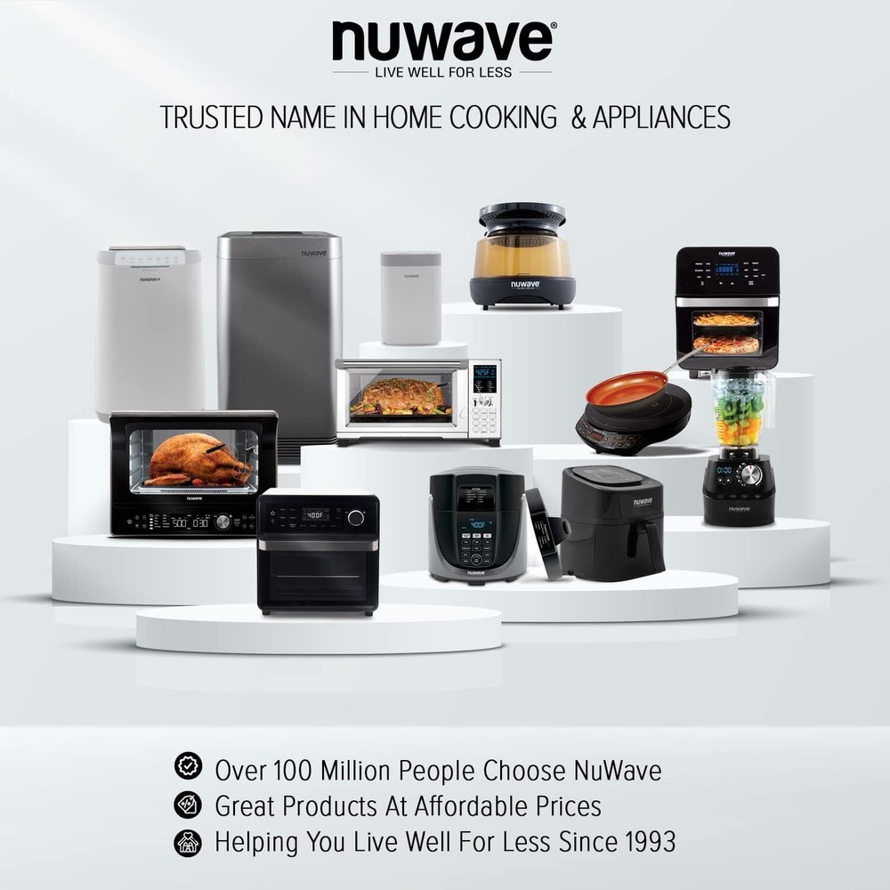 NUWAVE Genuine 9-Piece Ultimate Baking Kit, 1.3” Deep SS Medium, Silver